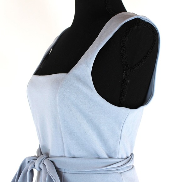 Show Me Your Mumu Steel Blue Belted Paris Gown Medium NEW Sleeveless Maxi Dress - Picture 4 of 9